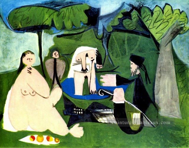 Le dejenuer sur l’herbe Manet 1 1960 Cubisme Peintures à l'huile